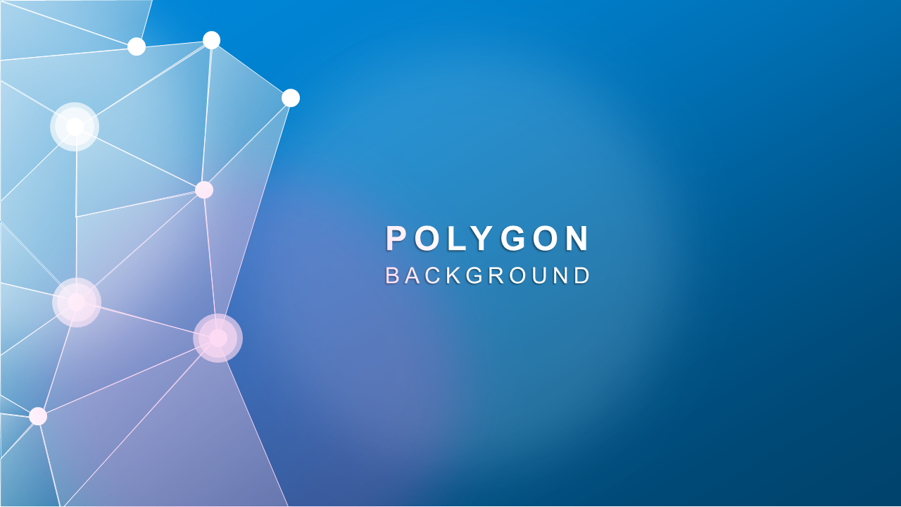 Abstract Blue Polygon Background Template